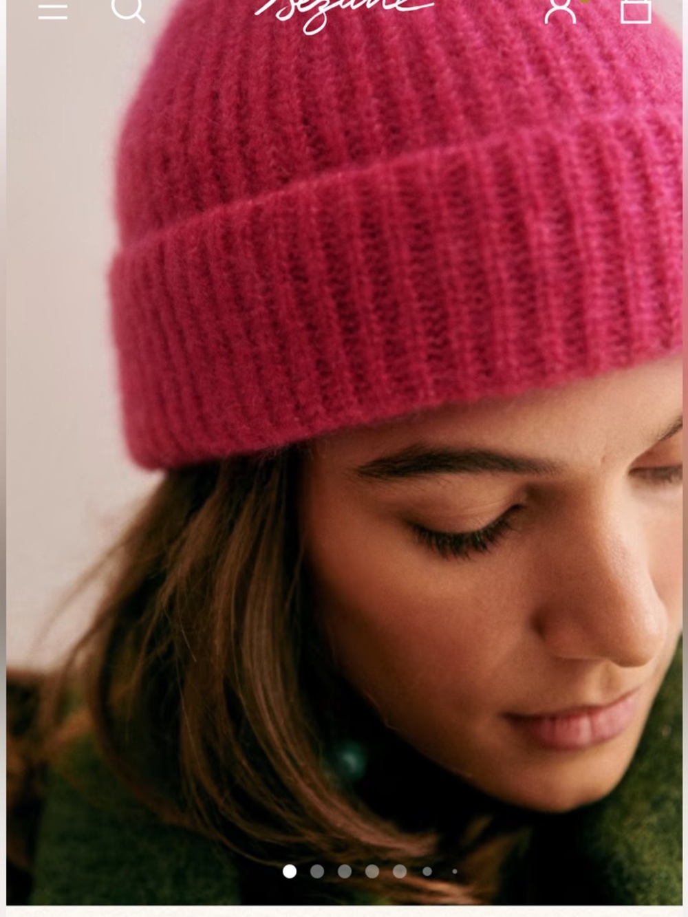 Sezane Paul Beanie in Raspberry